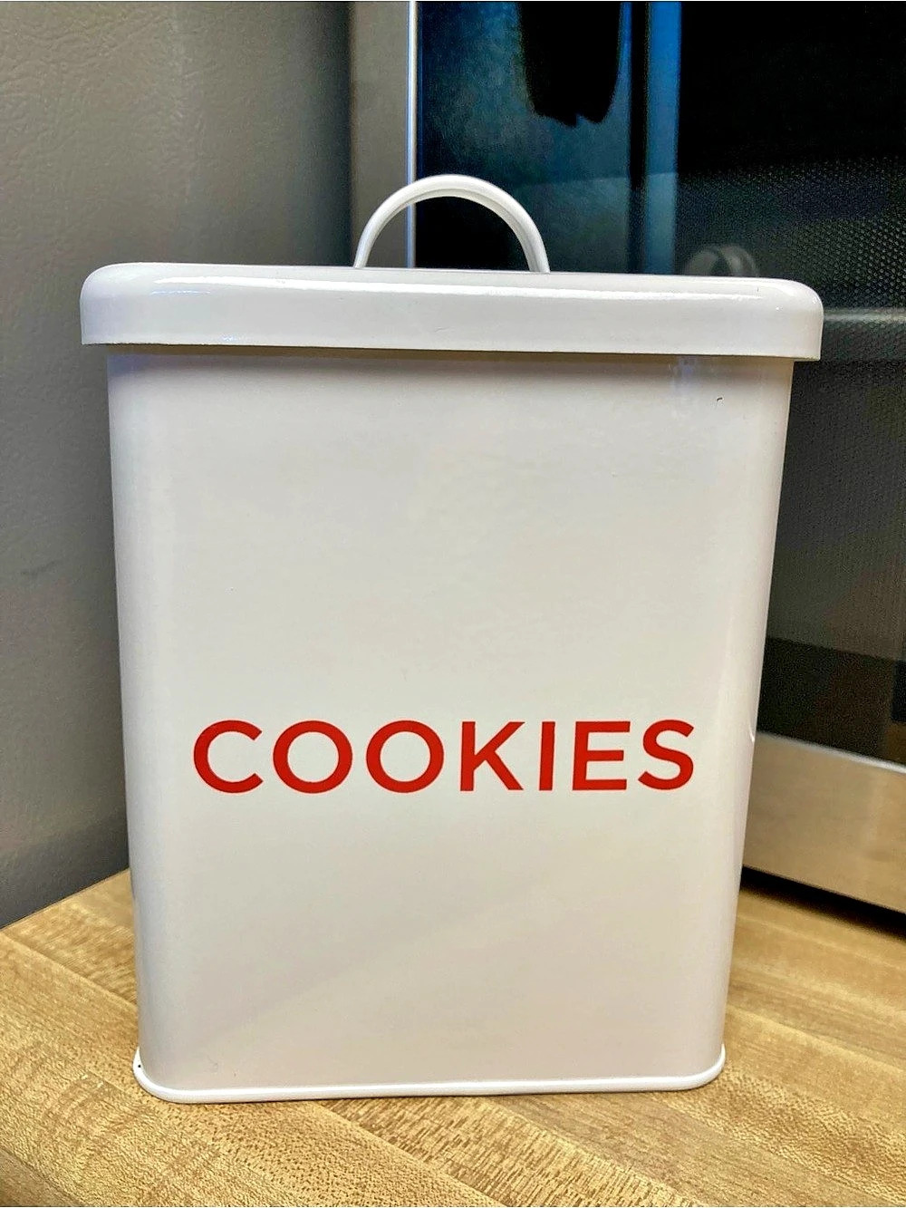Martha Stewart Collection White Cookie Canister